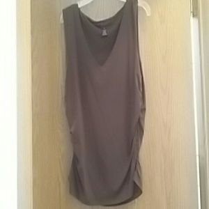 Flattering Brown polyester tank top